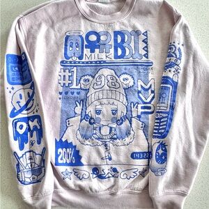 Milkbbi anime pink medium sweatshirt